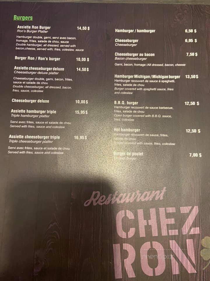 Restaurant Chez Ron - Gaspe, QC