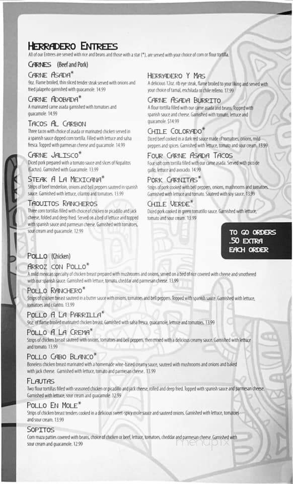 El Herradero - Mountain Home, ID menu_pic