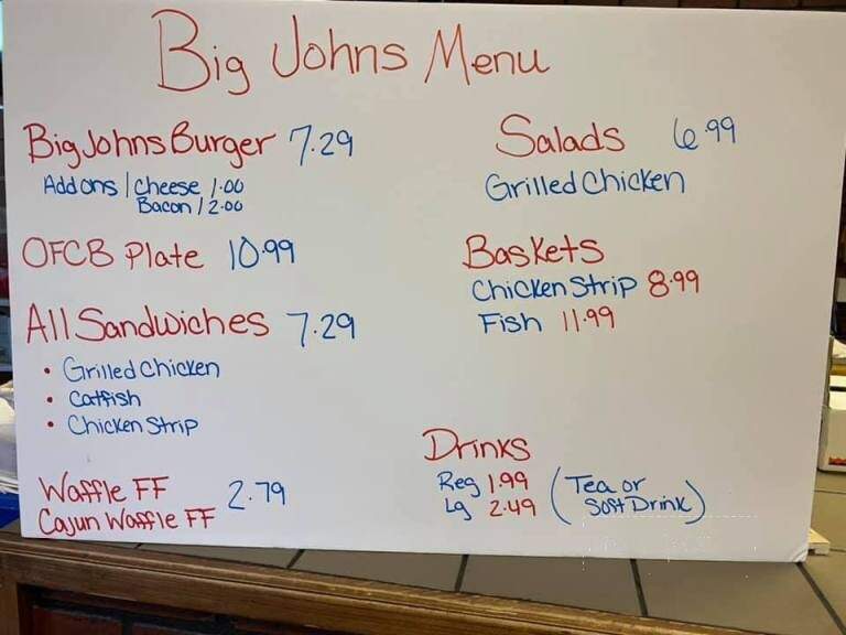 Big John's Burger - Winnsboro, LA menu_pic