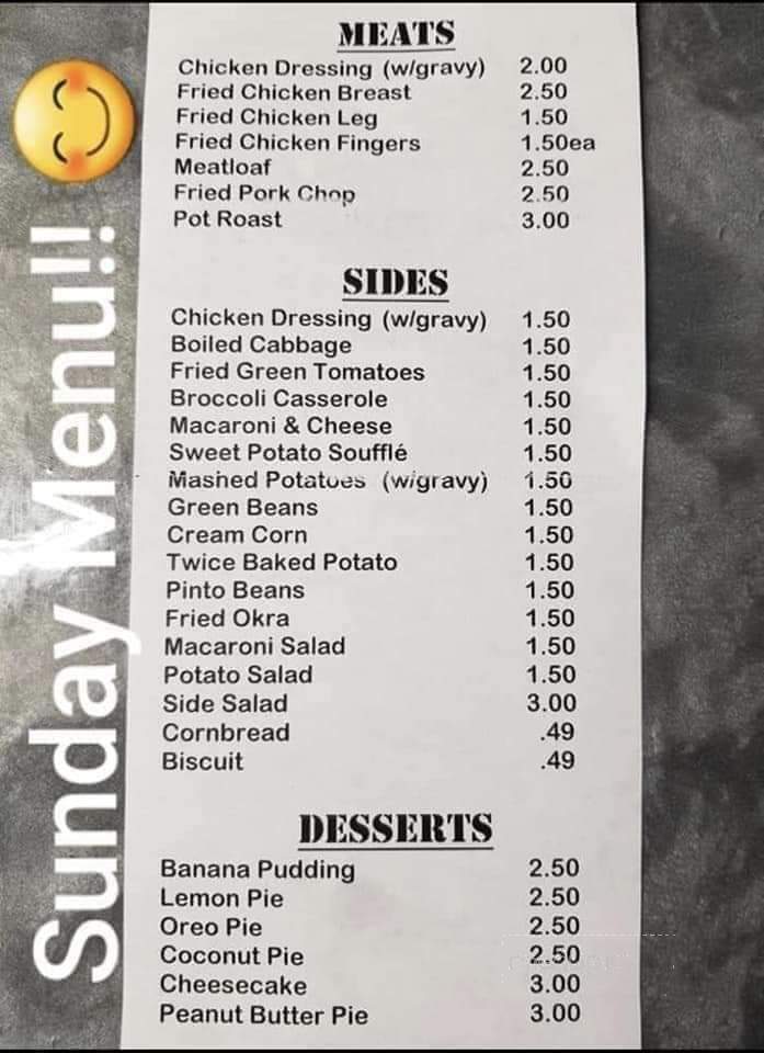 Crossroad's Restaurant - Tallapoosa, GA menu_pic