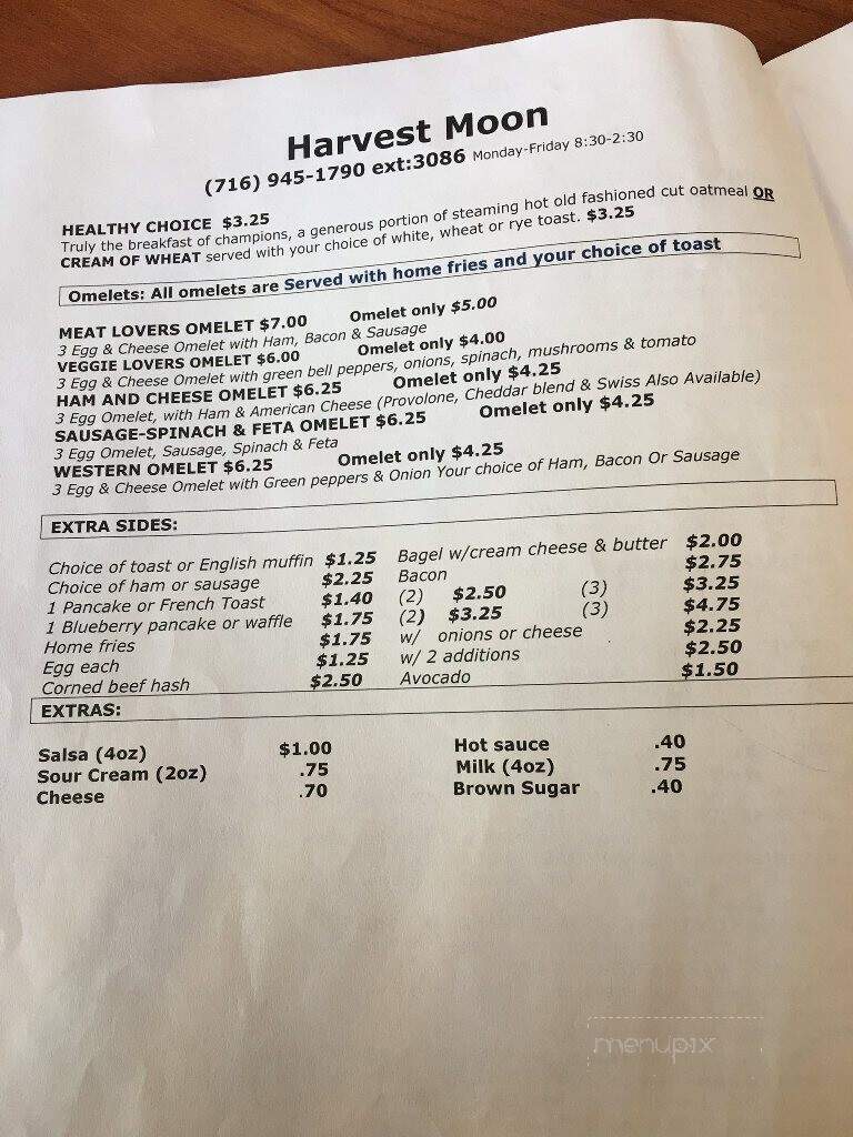 Harvest Moon - Salamanca, NY menu_pic