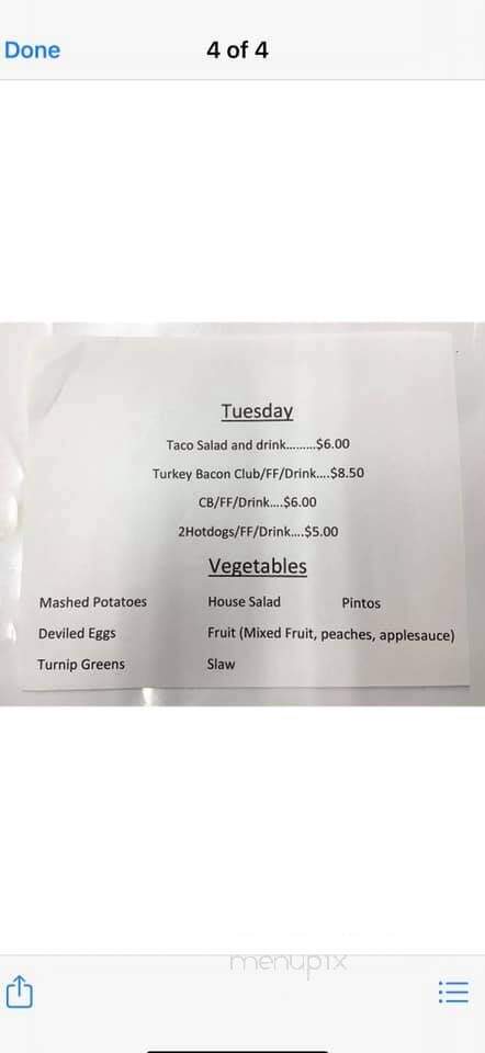 Brownie-Lu Restaurant - Siler City, NC menu_pic