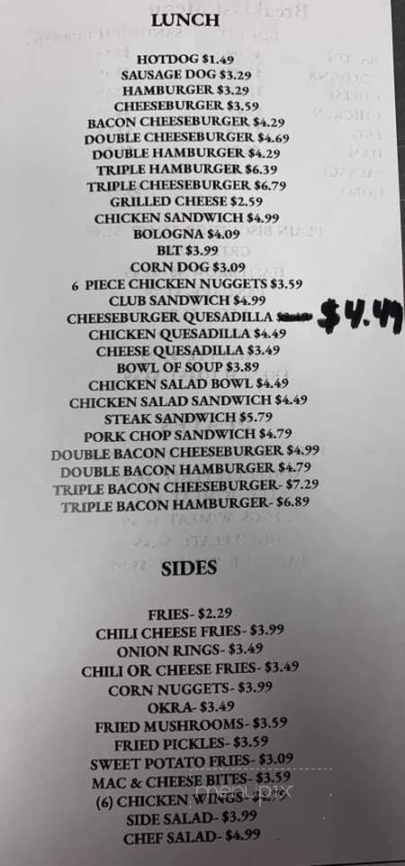 Ole Time Grill - Four Oaks, NC menu_pic