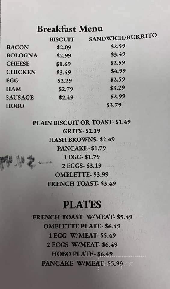 Ole Time Grill - Four Oaks, NC menu_pic
