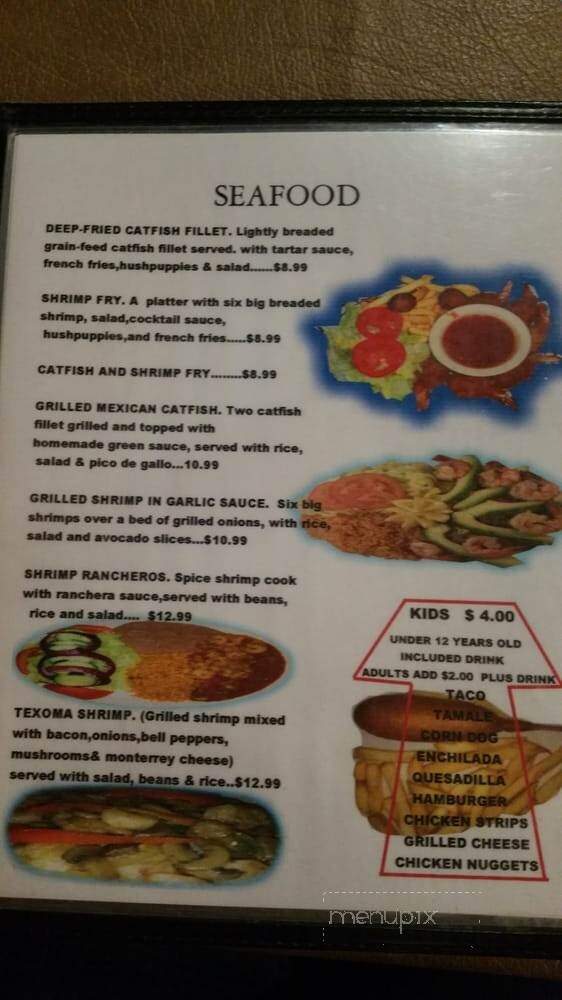 Hacienda Mexican Grill - Whitesboro, TX menu_pic