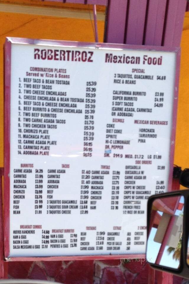 Robertito's Mexican Food - Barstow, CA menu_pic