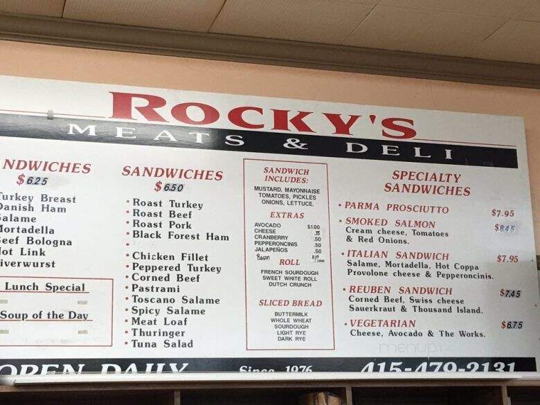 Rocky's Quality Meats - San Rafael, CA