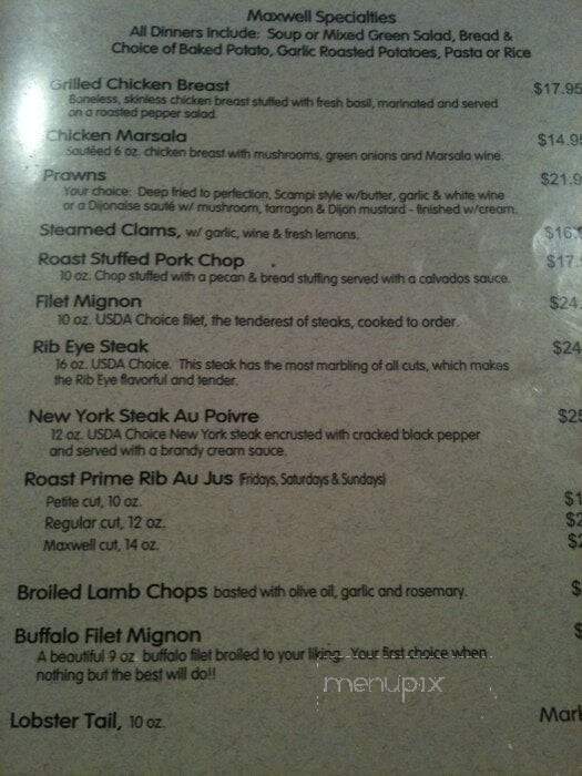 Maxwell Inn - Maxwell, CA menu_pic
