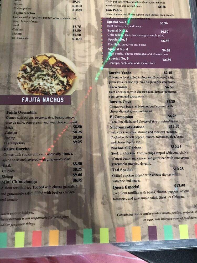 El Campesino - Scottsboro, AL menu_pic