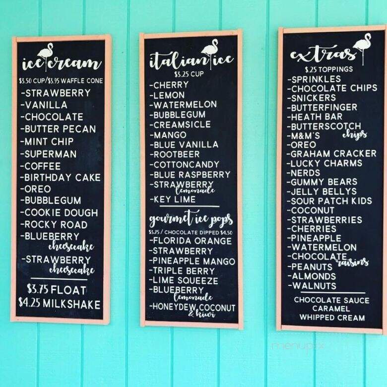 Flamingo Freeze - Williston, FL menu_pic