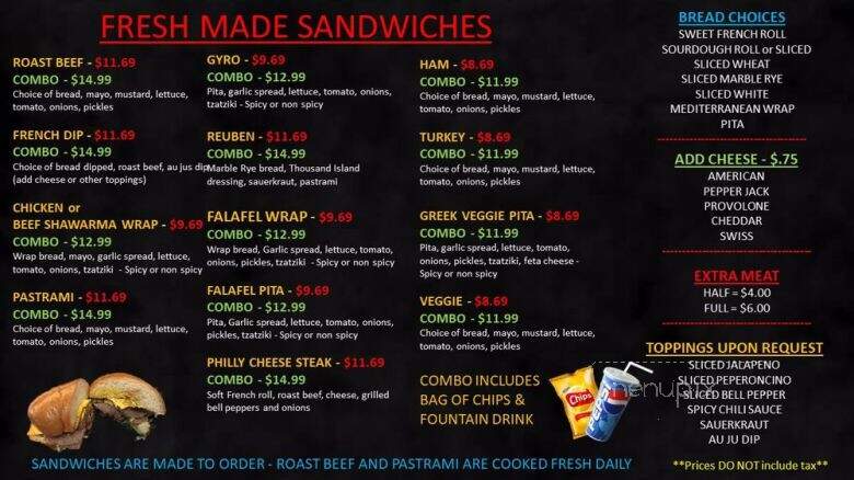 Big H Deli - Fairfield, CA menu_pic