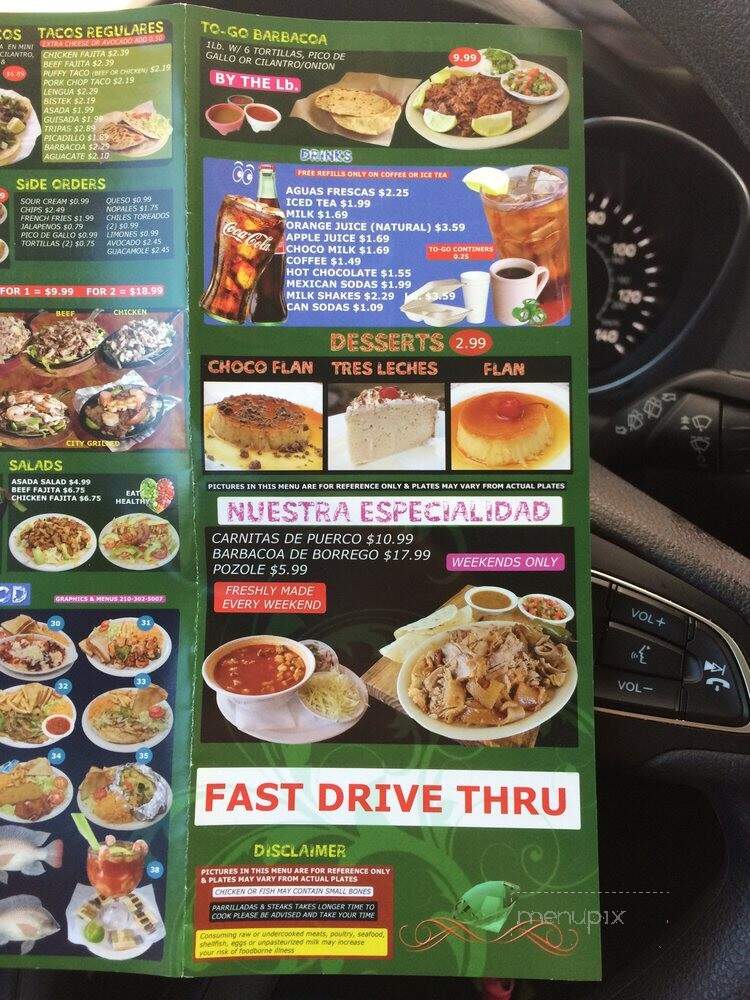 Esmeralda's Restaurant - San Antonio, TX menu_pic