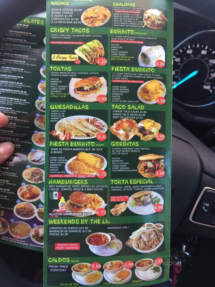 Esmeralda's Restaurant - San Antonio, TX menu_pic