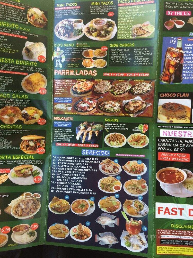 Esmeralda's Restaurant - San Antonio, TX menu_pic