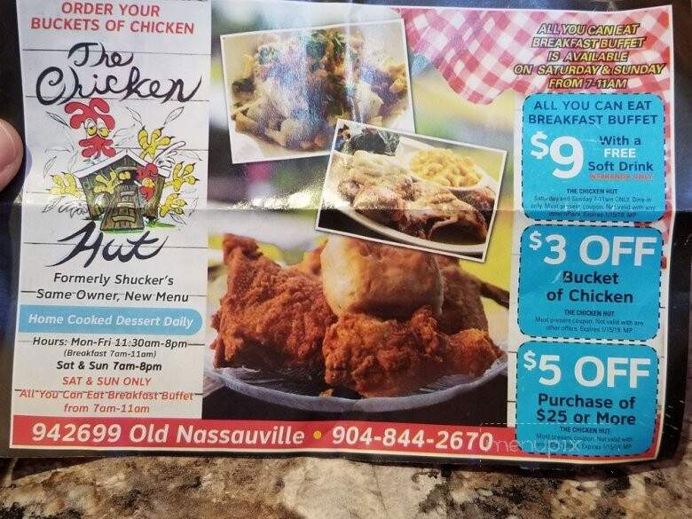 The Chicken Hut - Fernandina Beach, FL menu_pic