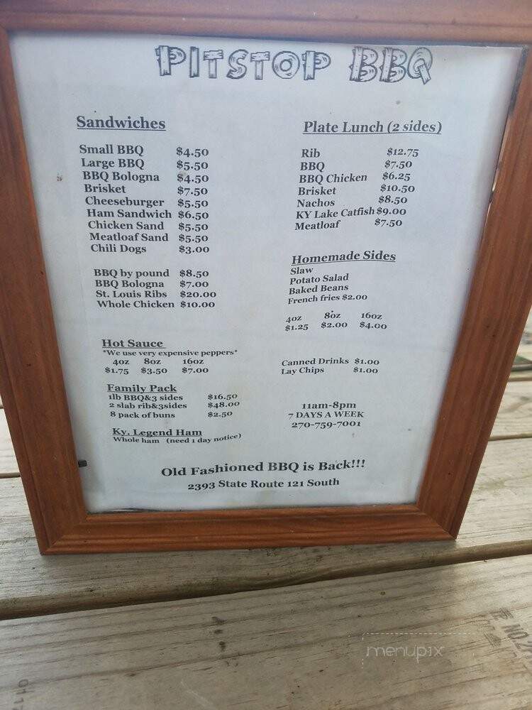 Pitstop BBQ - Murray, KY menu_pic
