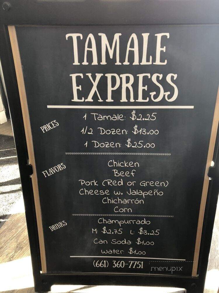 Tamales Express - Santa Clarita, CA menu_pic