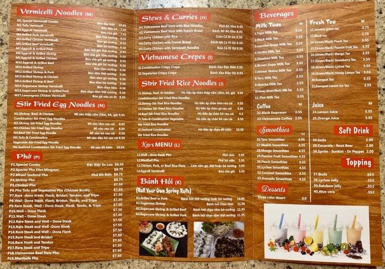 Pho Tam & Grill - El Cajon, CA menu_pic