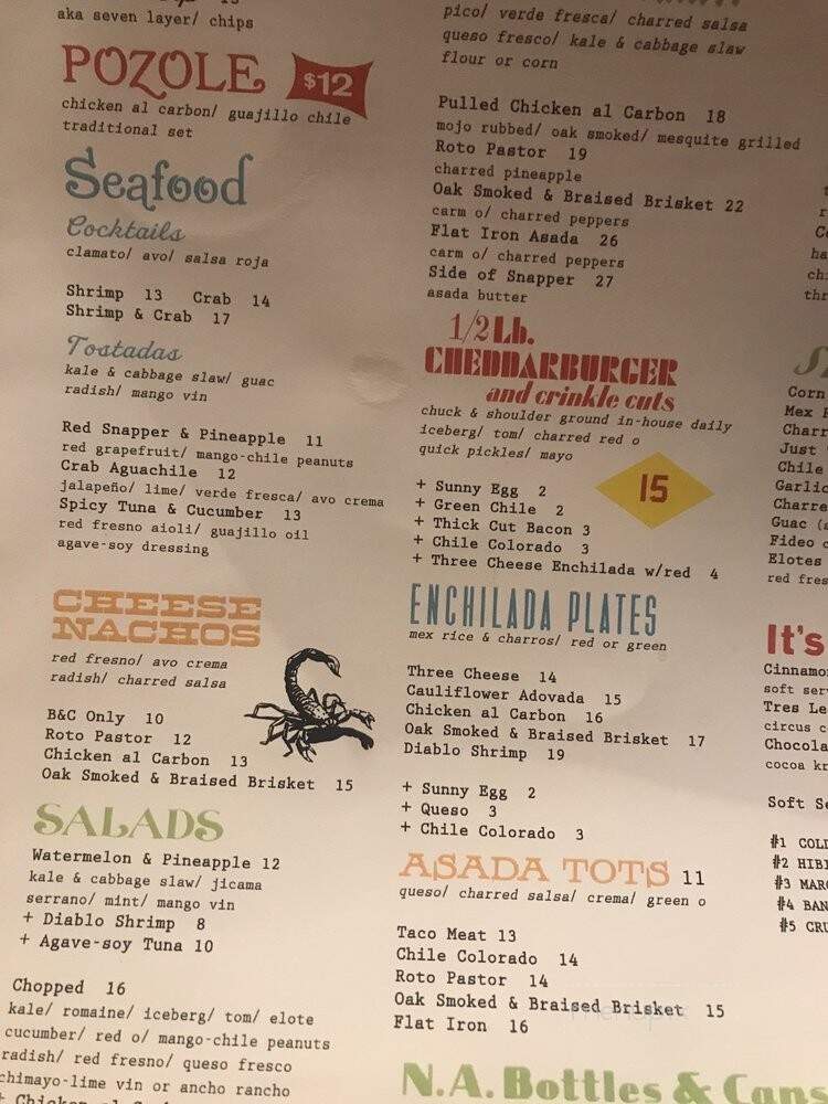 Desert Racer - Dallas, TX menu_pic