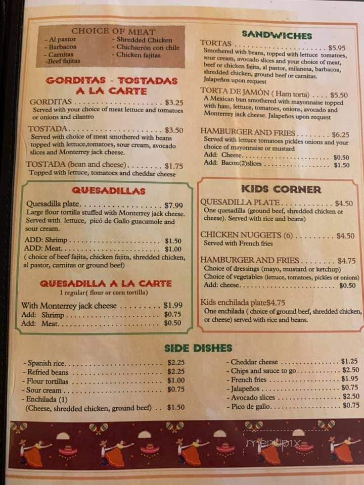 Taqueria Los Huaraches - Lockhart, TX menu_pic