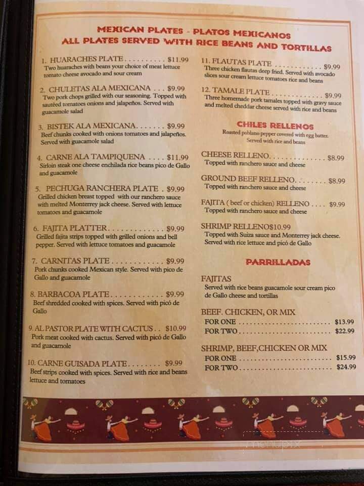 Taqueria Los Huaraches - Lockhart, TX menu_pic