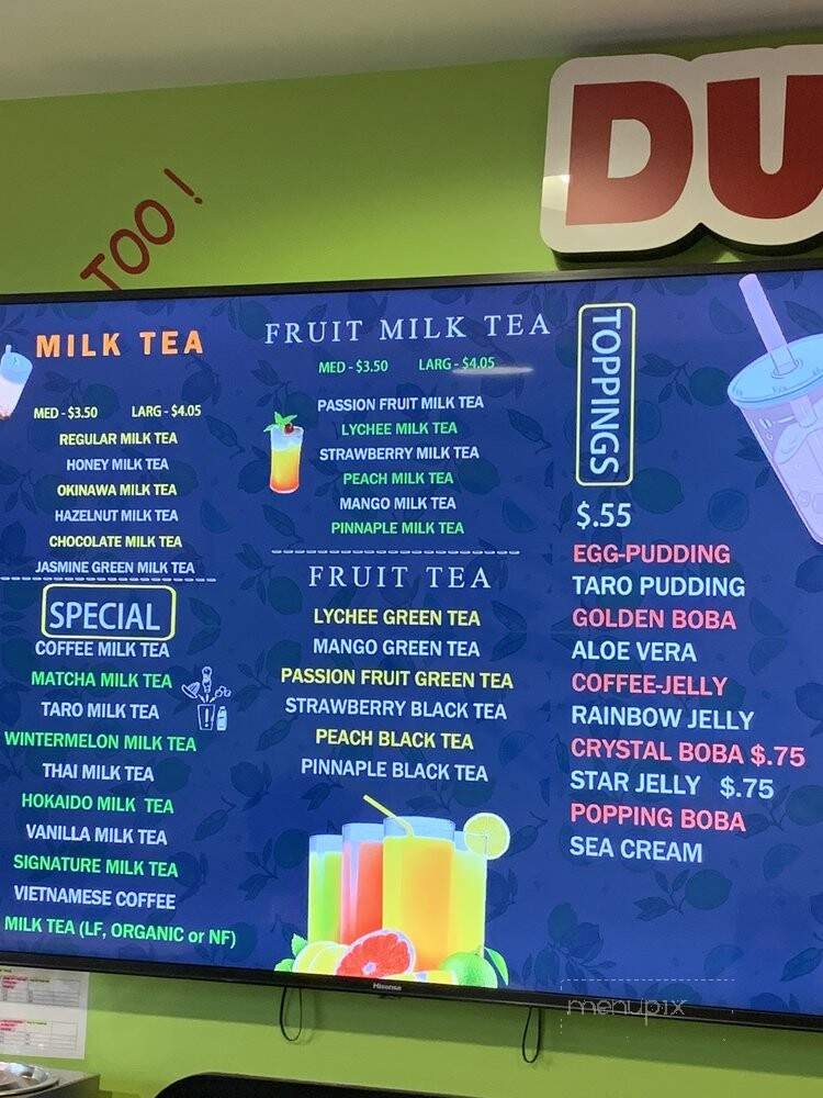 Boba Tea & Yogurt House - Highland, CA menu_pic