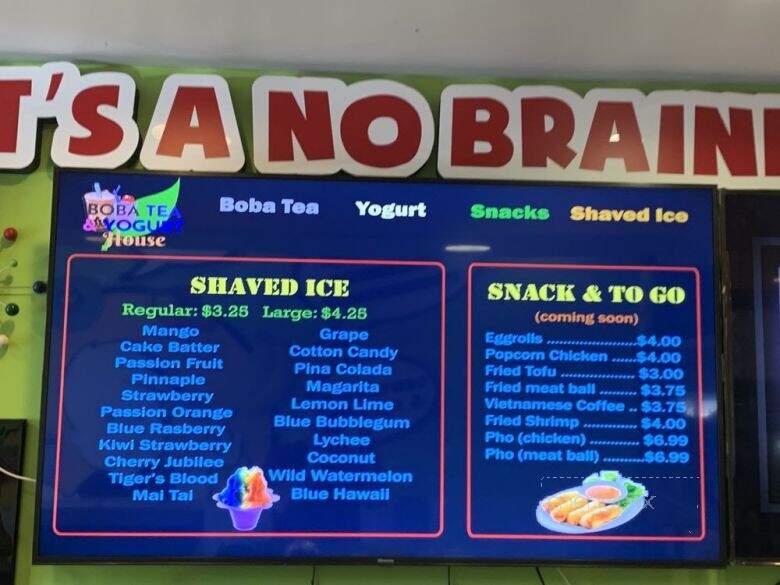 Boba Tea & Yogurt House - Highland, CA menu_pic