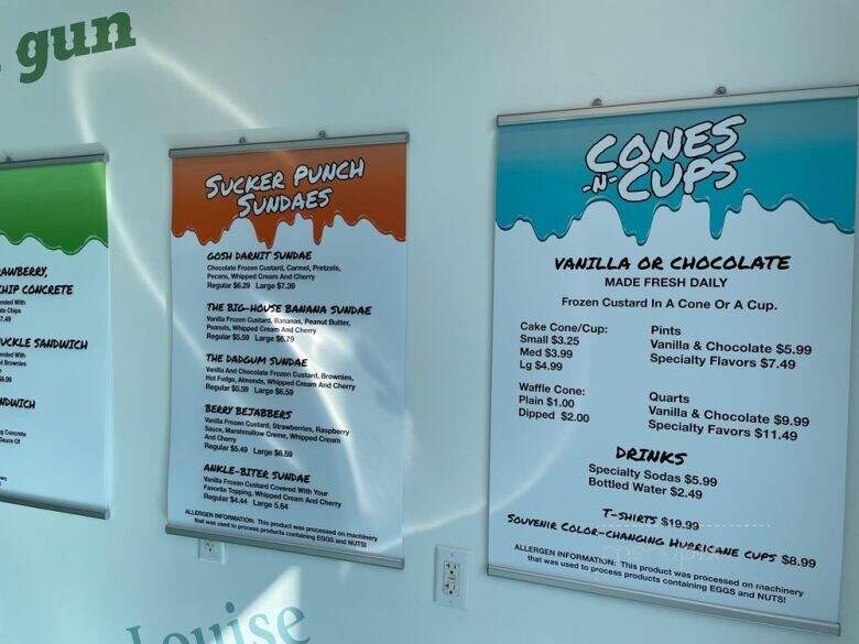 Cussin' Custard - Pigeon Forge, TN menu_pic
