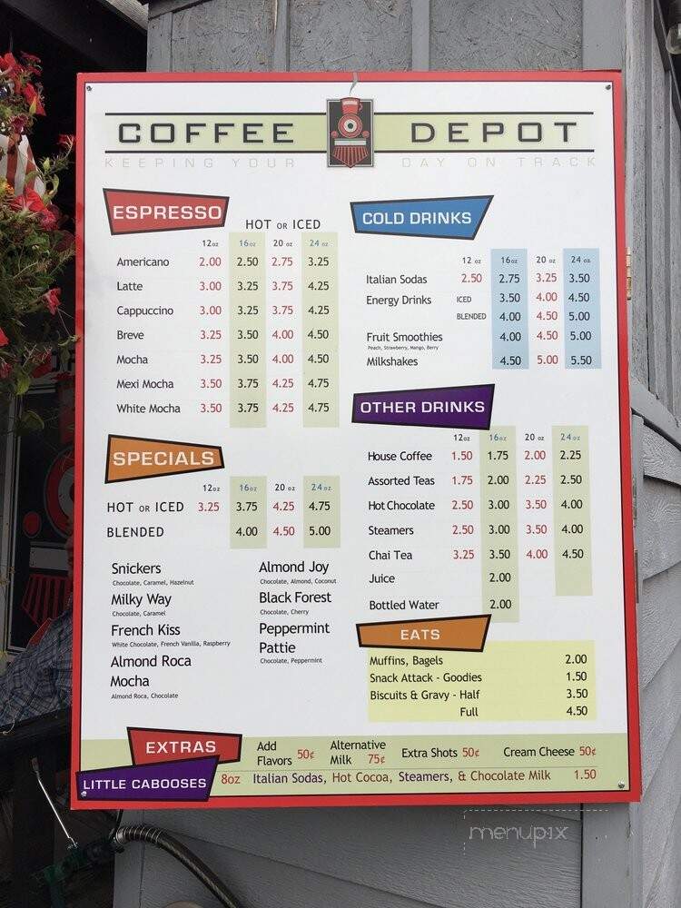 Coffee Depot - Redmond, OR menu_pic