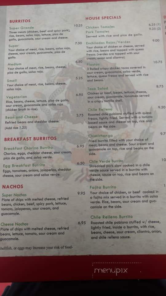 La Rockita - Philomath, OR menu_pic