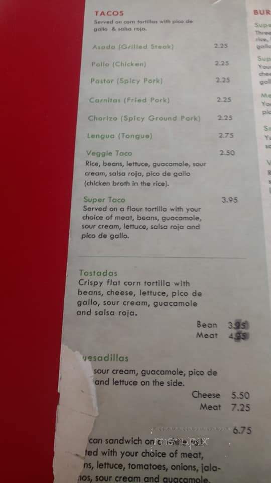 La Rockita - Philomath, OR menu_pic