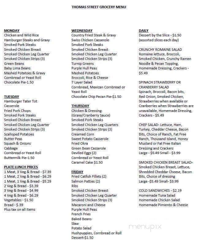 Son-in-Law's - Tupelo, MS menu_pic