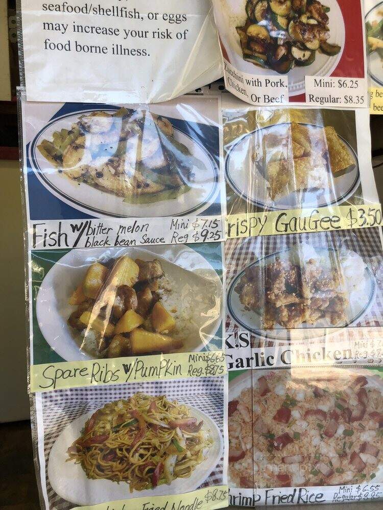 Kent's Drive Inn - Honolulu, HI menu_pic