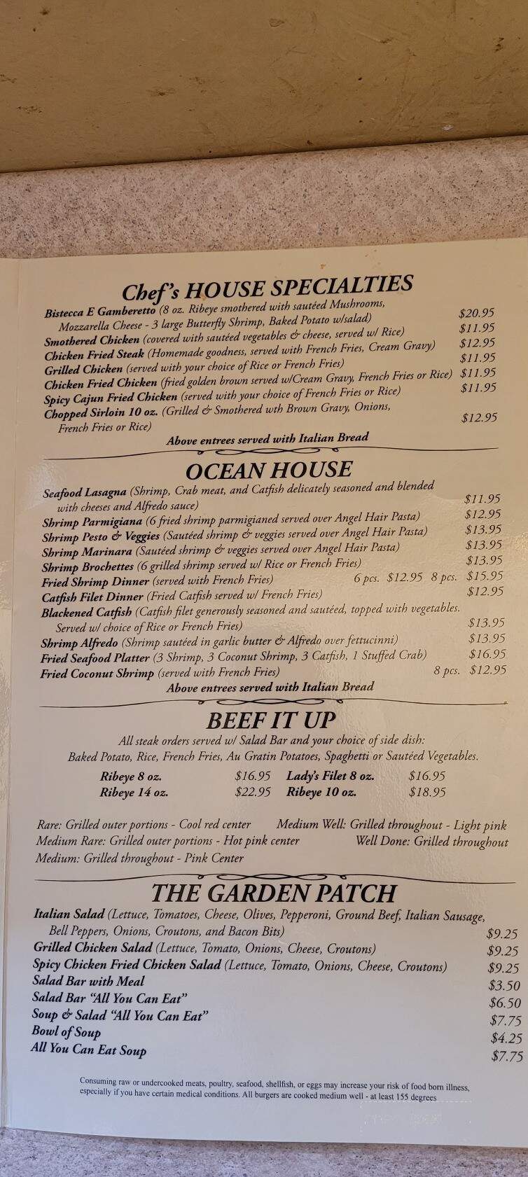 Pizzini's Italian Restaurant - Houston, TX menu_pic