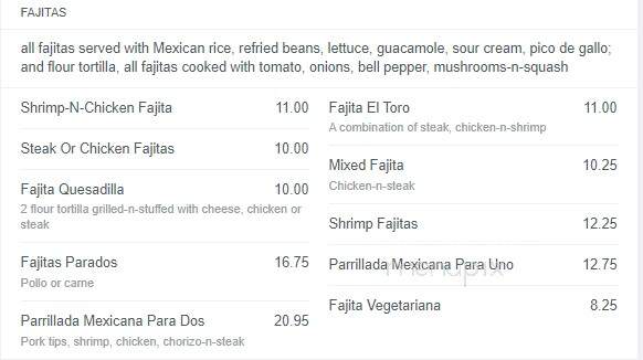 La Hacienda Mexican Restaurant - Orange City, FL menu_pic