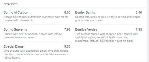 La Hacienda Mexican Restaurant - Orange City, FL menu_pic