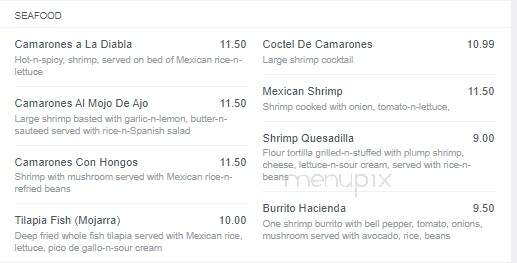 La Hacienda Mexican Restaurant - Orange City, FL menu_pic