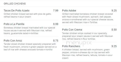 La Hacienda Mexican Restaurant - Orange City, FL menu_pic