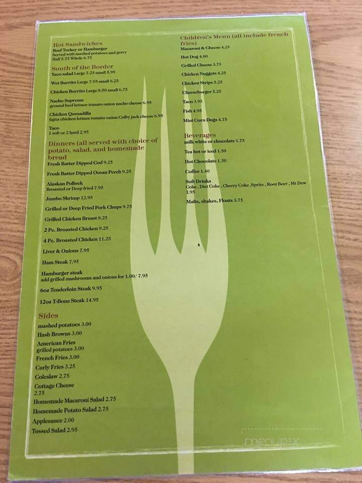 Beardslee's Restaurant - Edmore, MI menu_pic