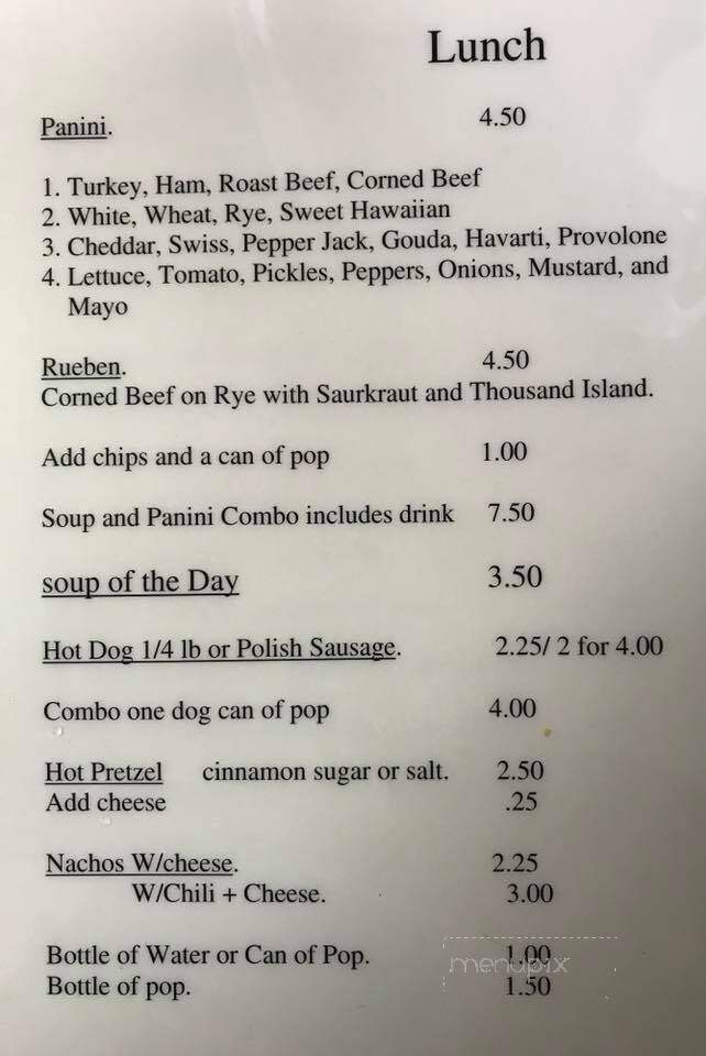 Chocolate Moose - Portland, MI menu_pic