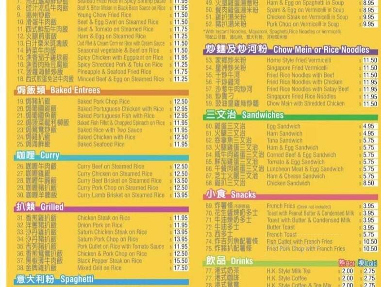 Mambo Cafe - Richmond, BC menu_pic