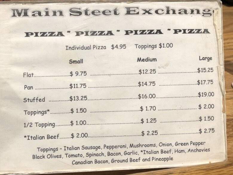 Main Street Exchange Pizza Bar - Crete, IL