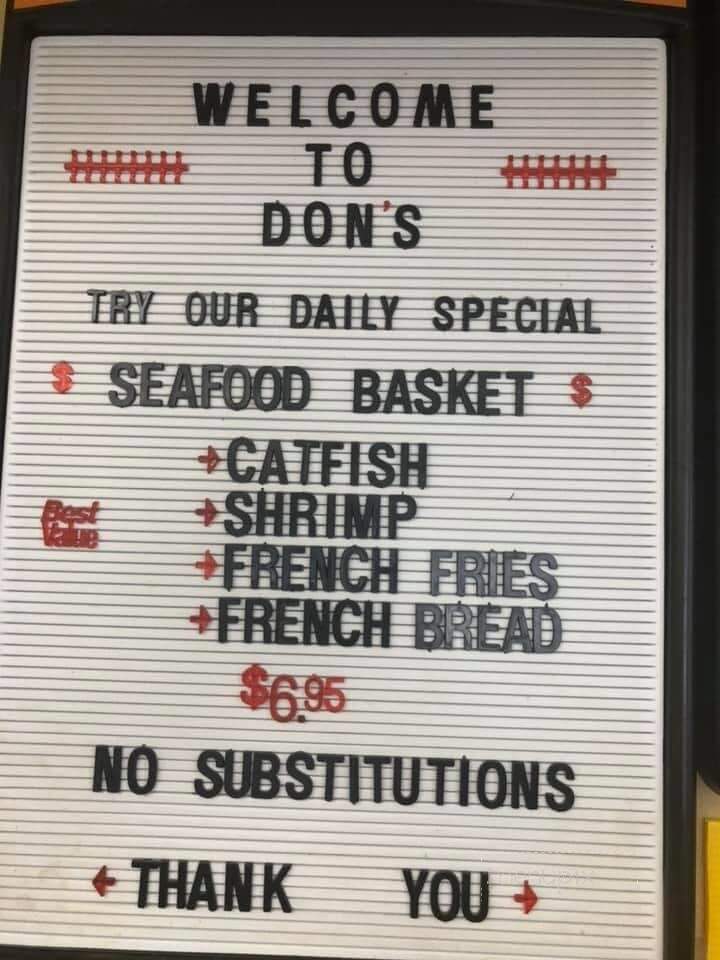 Don's Seafood Restaurant - Picayune, MS menu_pic