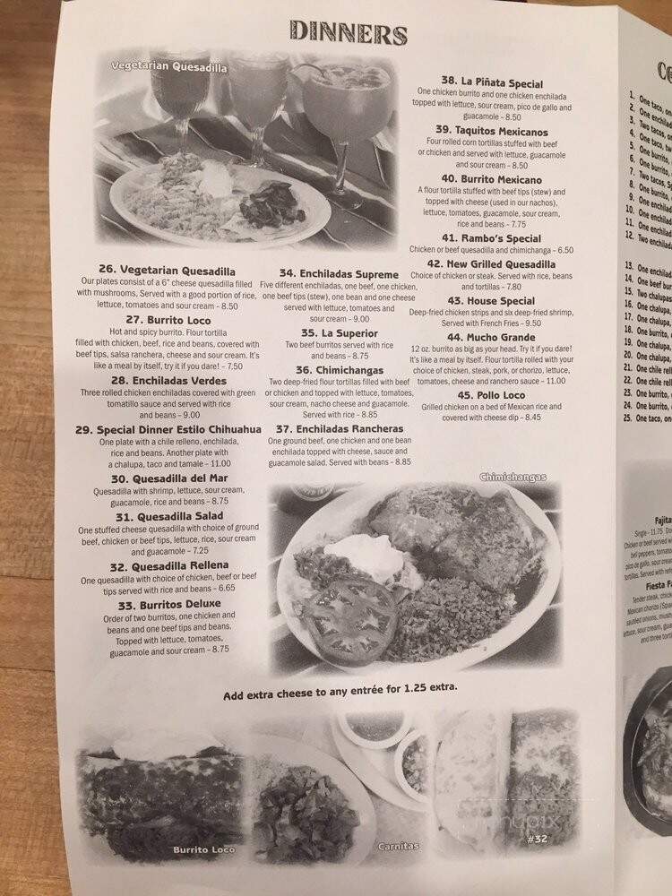 La Pinata Mexican Restaurant - Meridian, MS menu_pic