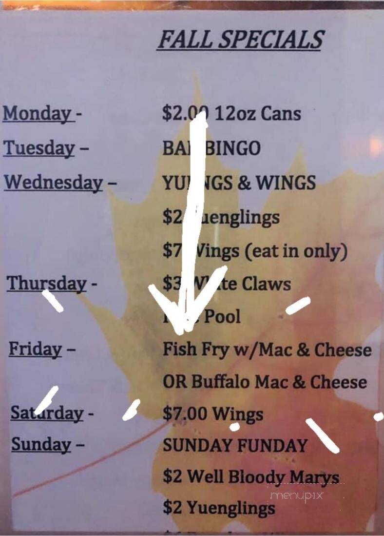 Lakeview Inn - Brackney, PA menu_pic