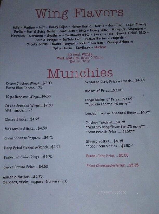 Lakeview Inn - Brackney, PA menu_pic