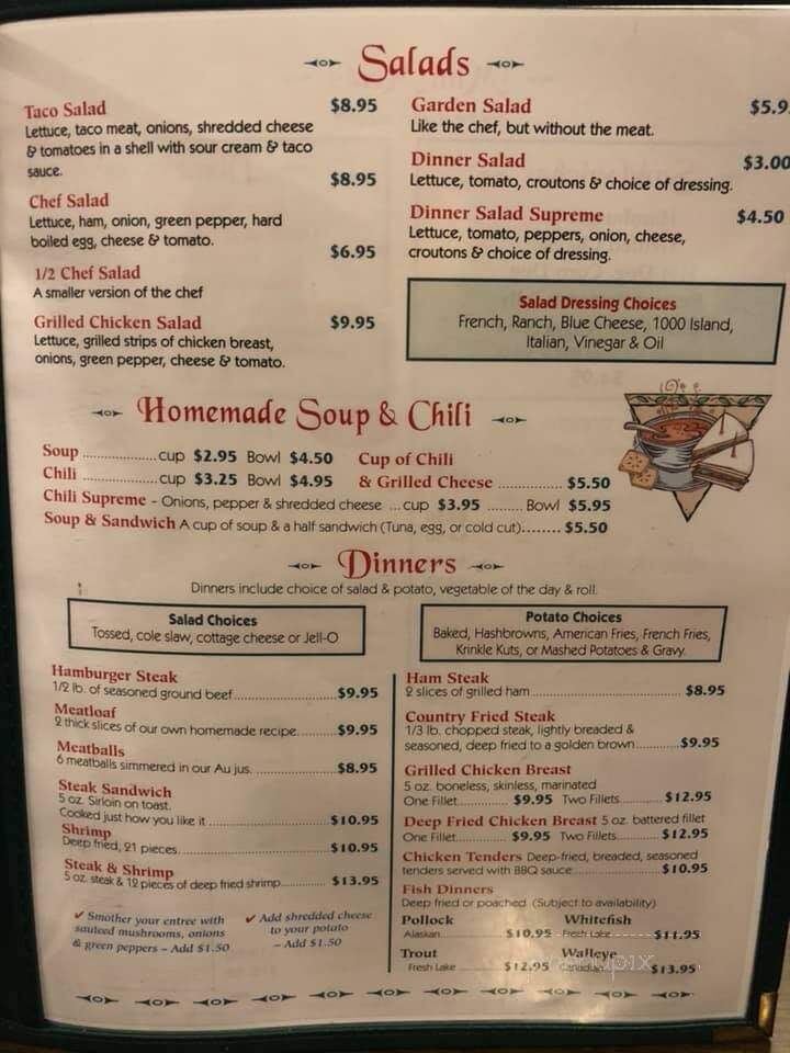 Time Out - Washburn, WI menu_pic