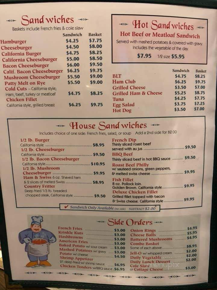 Time Out - Washburn, WI menu_pic