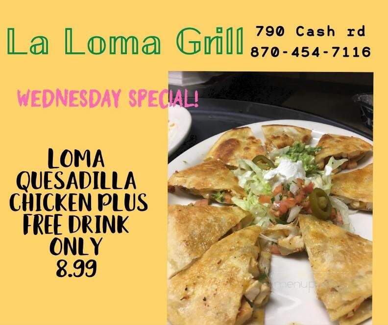 La Loma Grill - Camden, AR menu_pic