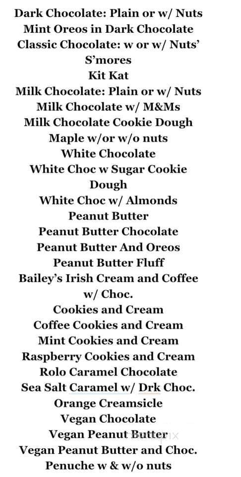 The Fudge Lady - Uxbridge, MA menu_pic